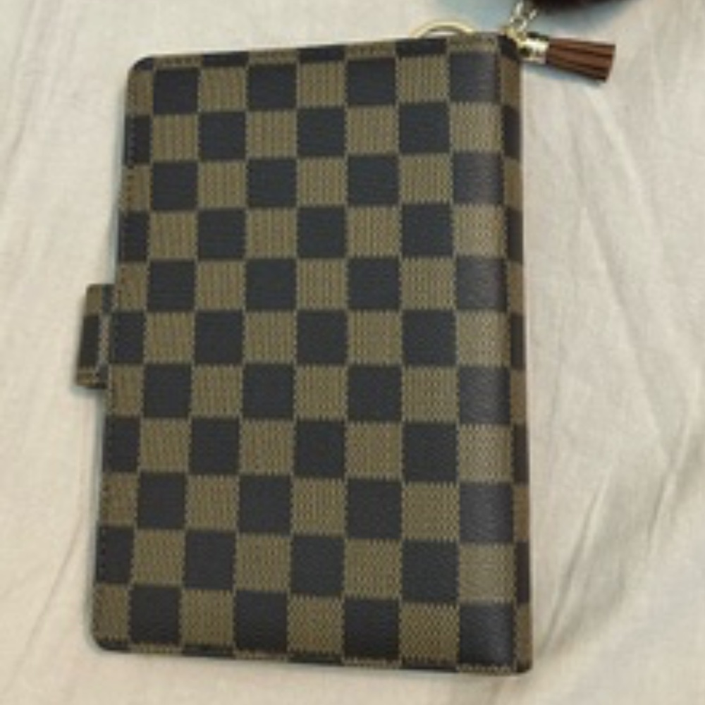 Checkered A6 Planner Cover | Agenda Organizer - Picture 2 of 7